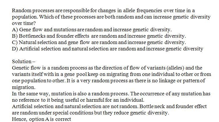 Random processes are responsible for changes in allele frequencies over time in a-example-1