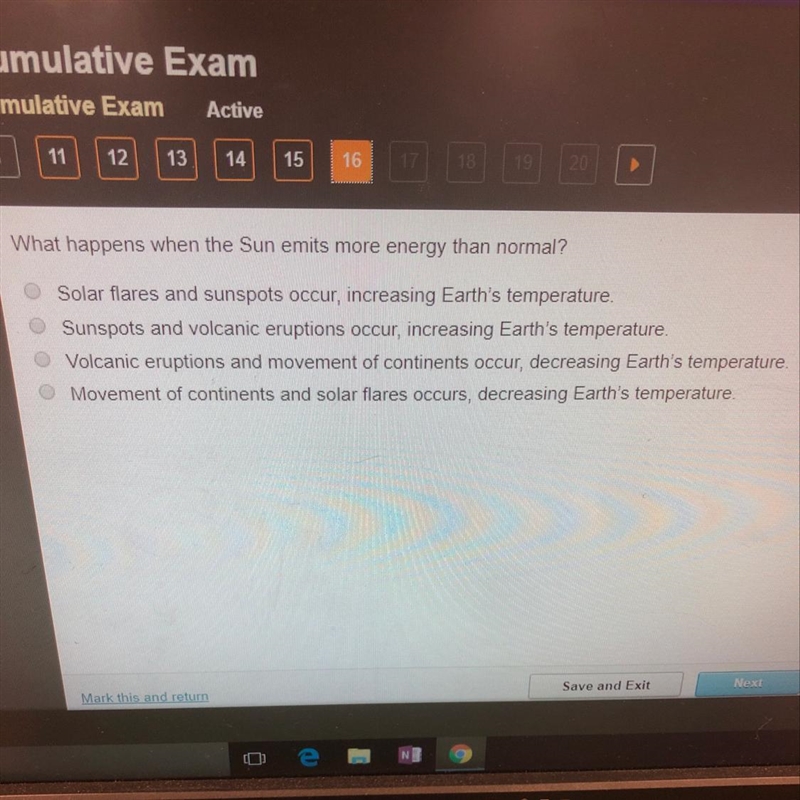 What happens when the Sun emits more energy than normal?-example-1