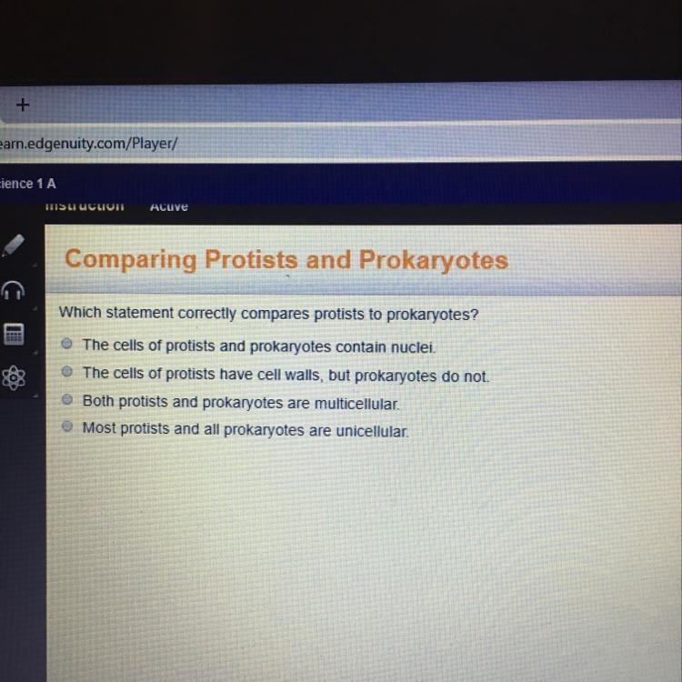 Which statement correctly compares protists to prokaryotes?-example-1