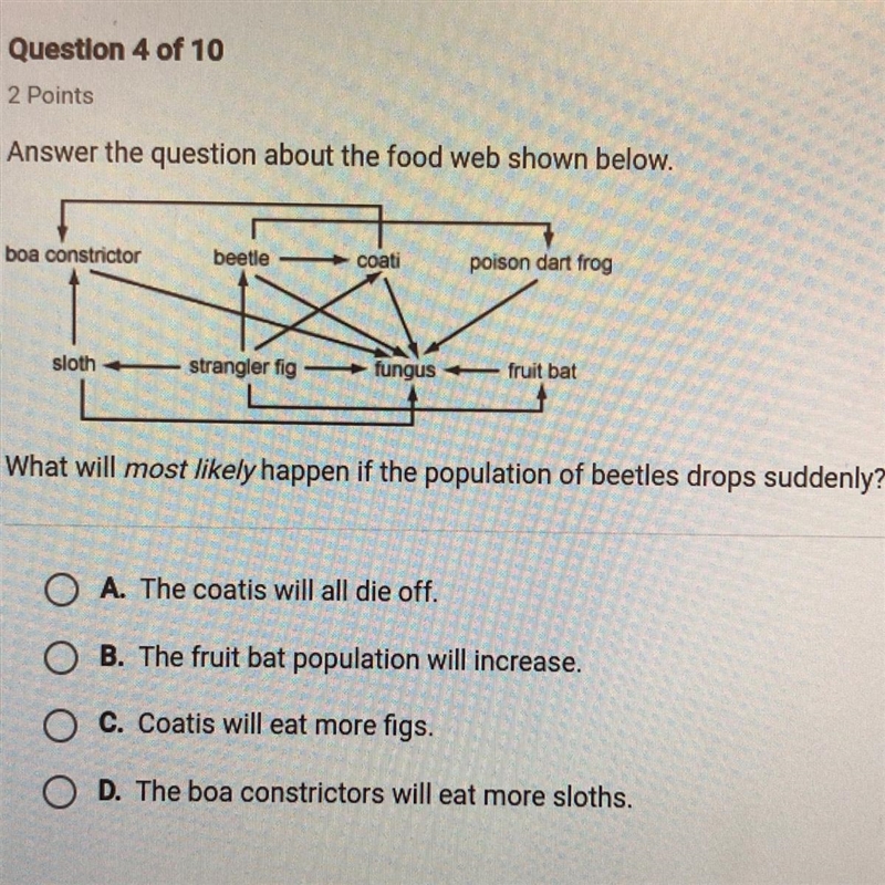 Answer the question about the food web shown below. What will most likely happen if-example-1