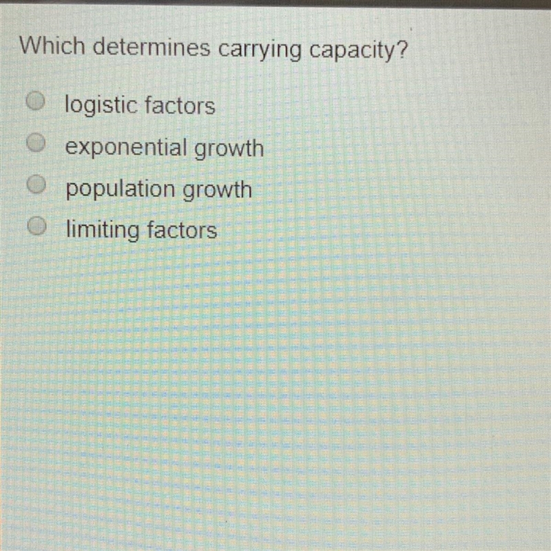 Which determines carrying capacity?-example-1