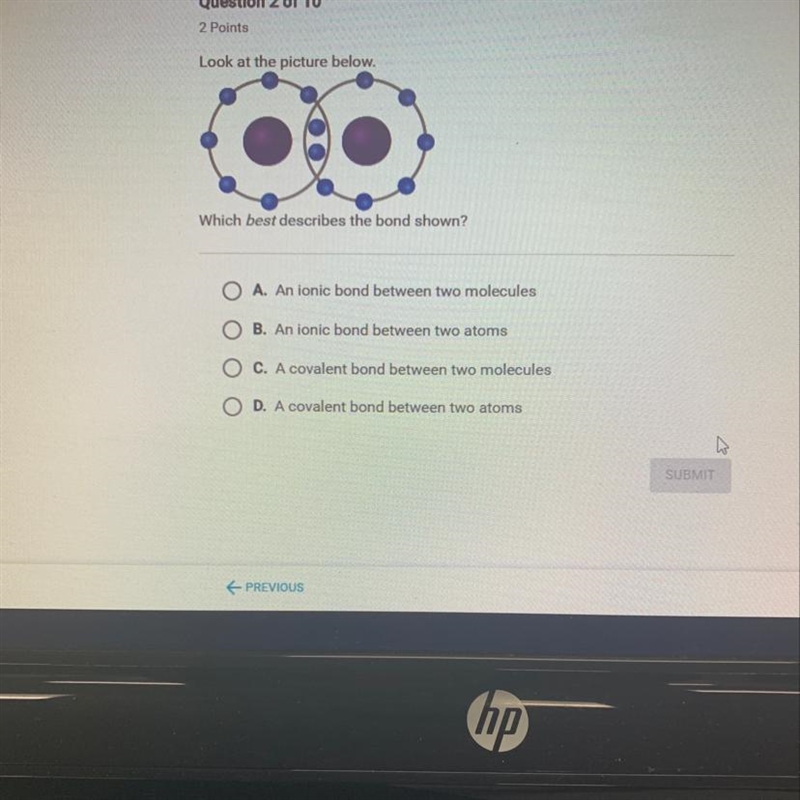 Which best describes the bond shown-example-1