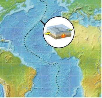 Look at this section of a tectonic map. Which statement describes what is happening-example-1