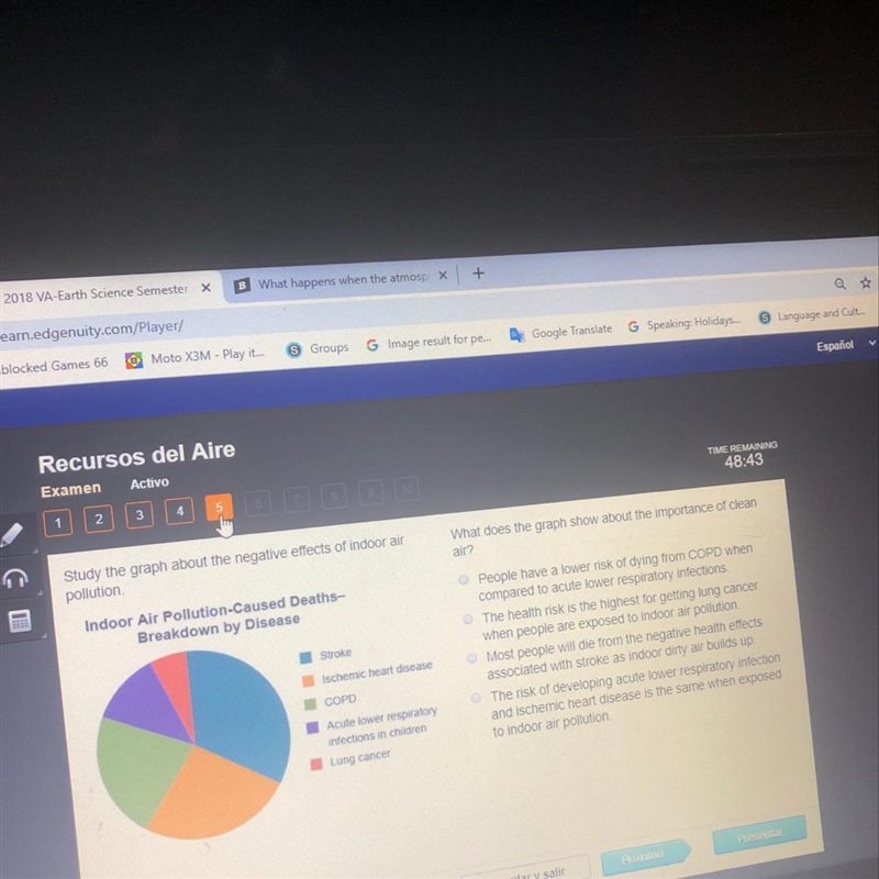 What does the graph show the importance of clean air?-example-1