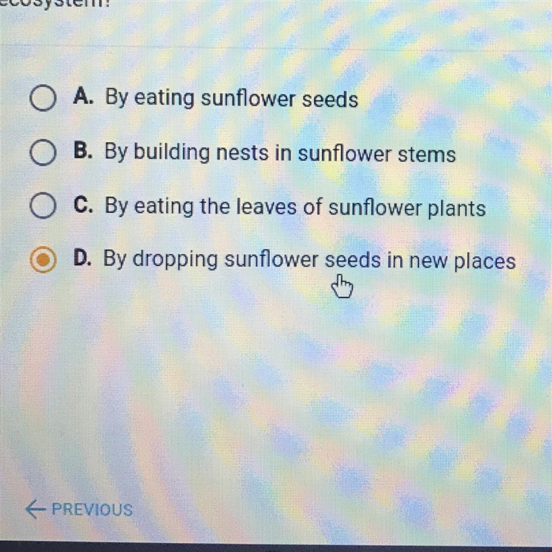 How does a cardinal help increase the size of the sunflower population in its ecosystem-example-1