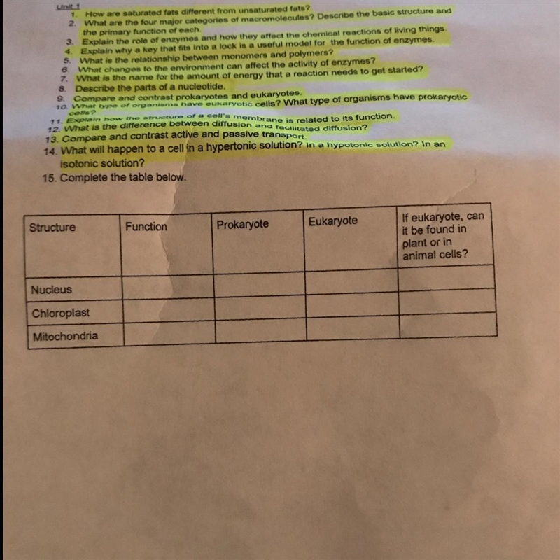 I need help with #15 the table-example-1