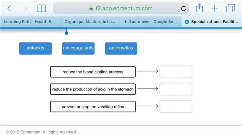 Match each medication with its description.-example-1