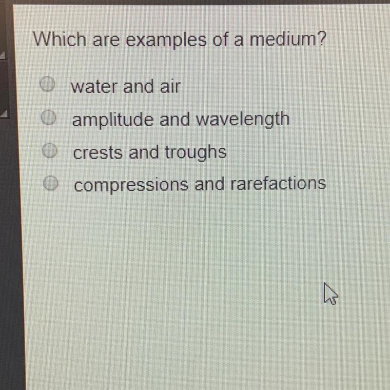 Which are examples of a medium-example-1