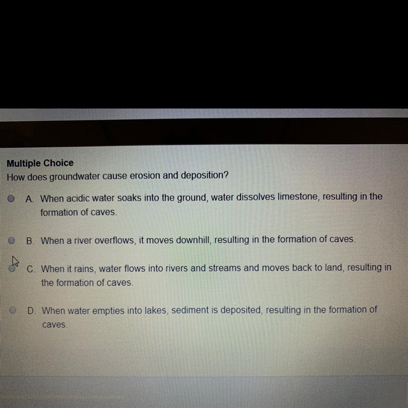 How does groundwater cause erosion and deposition?-example-1