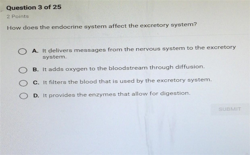 How does the endocrine system affect the excetory system?​-example-1