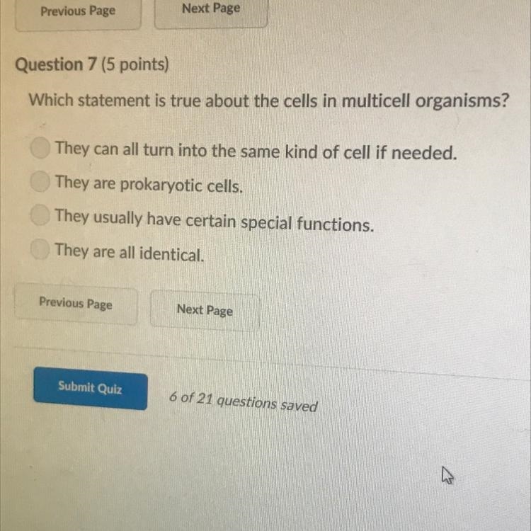 20 points!! Which statement is true about the cells in multi cells organisms?? Please-example-1