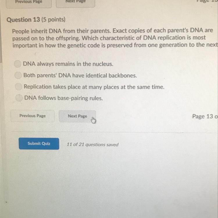 20 points I need help ASAP!! Please someone-People inherit DNA from their parents-example-1