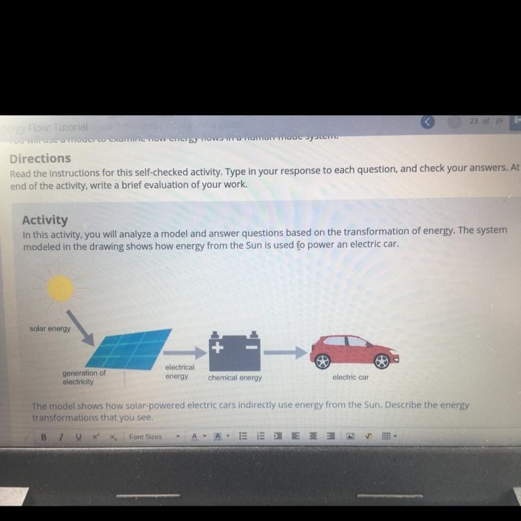 How does the law of conservation of energy relate to the system shown in this model-example-1