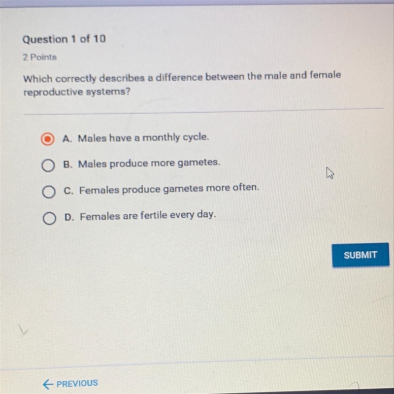 A difference between the male and female reproductive system-example-1