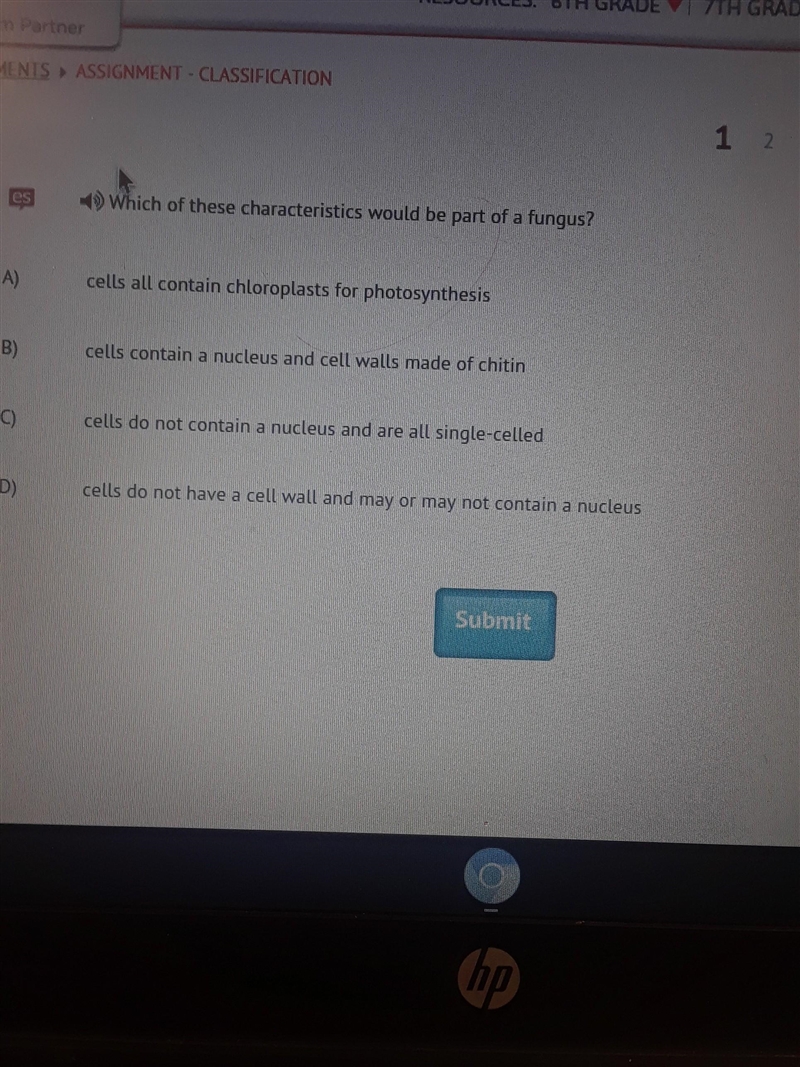 Which of these characteristics would be part of fungus​-example-1