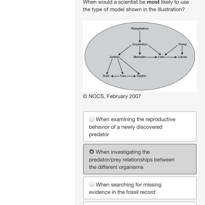 HELP!! When would a scientist be most likely to use the type of model shown in the-example-1