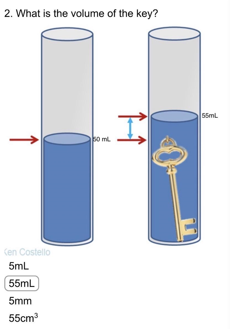 [SCIENCE] What is the volume of the key?-example-1