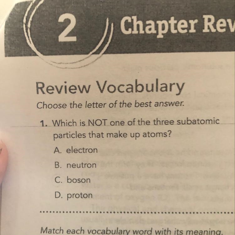 Which is not one of the tree subatomic particles-example-1