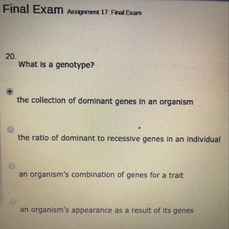 What is a genotype? A , B , C, Or D-example-1