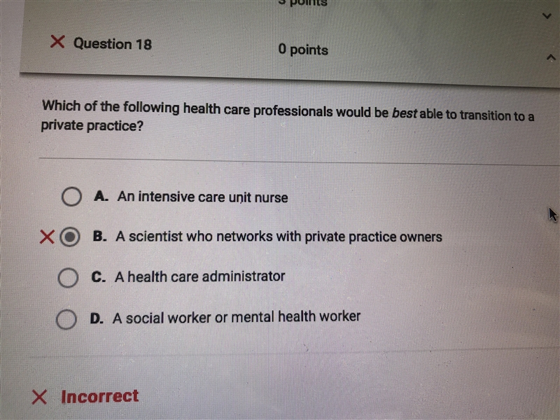 Which of the following health care professionals would be best able to transition-example-1