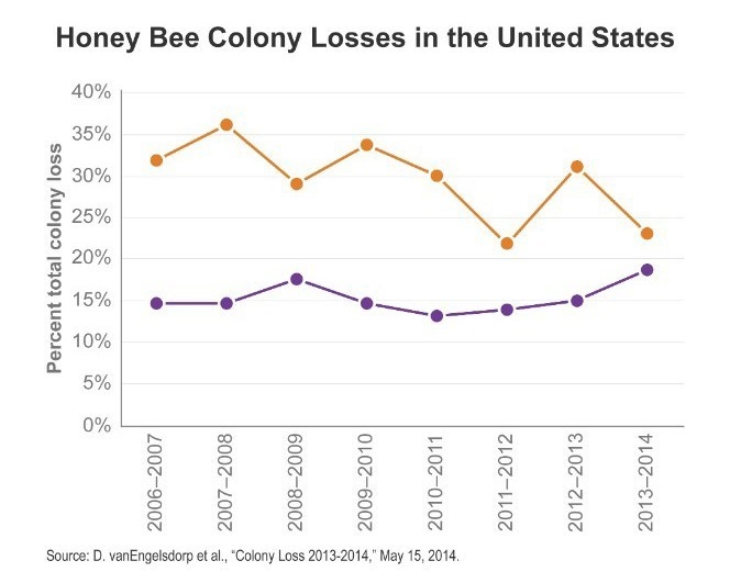 Look at the data related to honey bee population losses between 2006 and 2013 (Figure-example-1