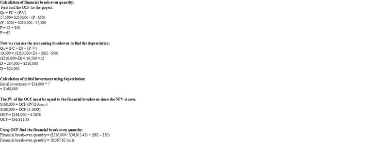 Consider a project with the following data: accounting break-even quantity = 19,500 units-example-1
