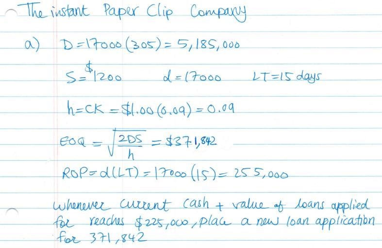 Christie Levine is the manager of the Instant Paper Clip Office Supply Company in-example-1