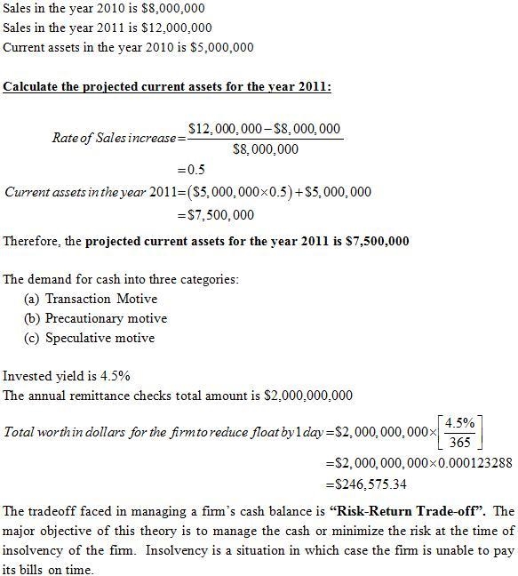 The CFO of Twine Enterprises expects sales to increase from $8,000,000 in 2010 to-example-1