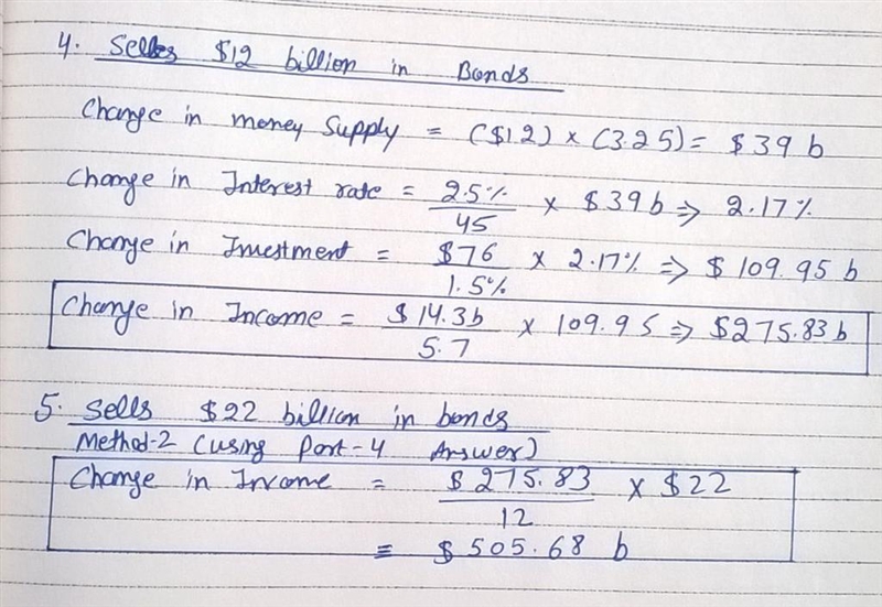 For the following five questions, assume the following characteristics of the monetary-example-2