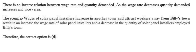 Which of the following scenarios would result in a decrease in the wage rate of solar-example-1