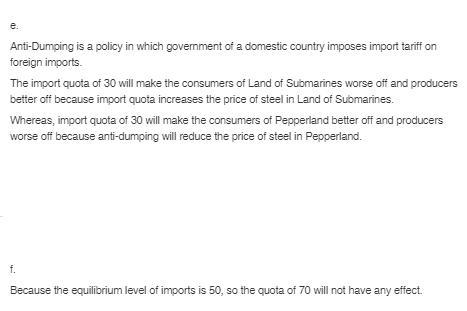 The country of Pepperland exports steel to the Land of Submarines. Information for-example-5