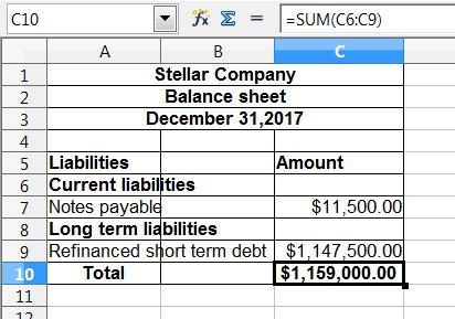 On December 31, 2017, Stellar Company had $1,159,000 of short-term debt in the form-example-1