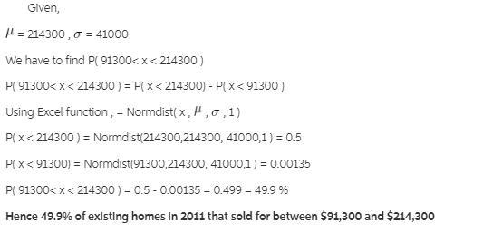 According to the National Association of Realtors, the mean sale price for existing-example-1