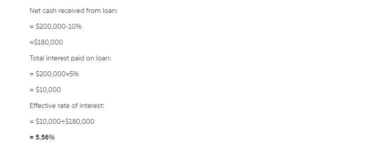 With a quoted interest rate of 5% and a 10% compensating balance, what is the effective-example-1