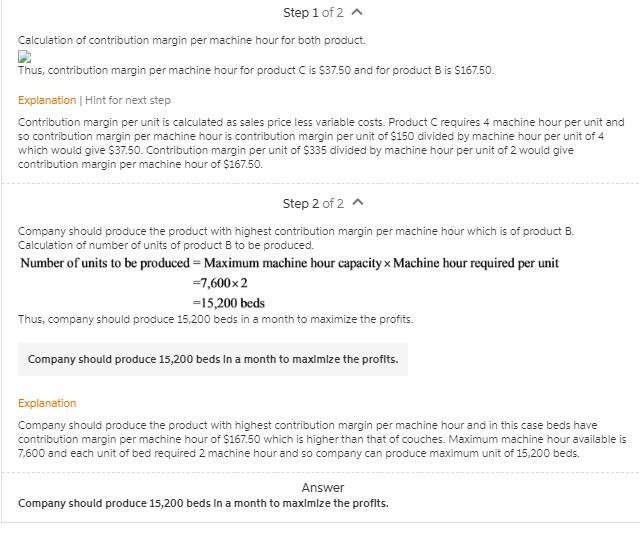 Lie Around Furniture manufactures two​ products: Couches and Beds. The following data-example-1