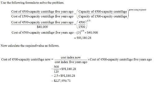 Five years ago, when the relevant cost index was 120, a nuclear centrifuge cost $40,000. The-example-1