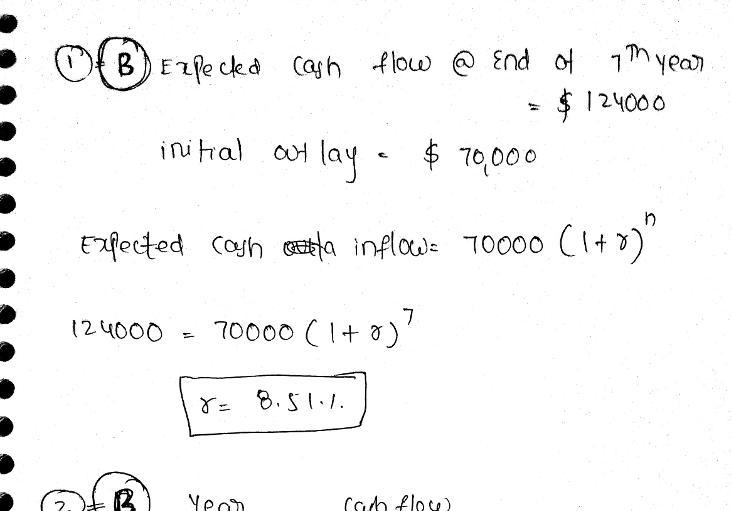 ​Dice, Inc. is considering a project that has an initial outlay or cost of​ $70,000. The-example-1