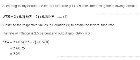 Suppose that the Fed had followed the Taylor rule before the financial crisis of 2008. In-example-1