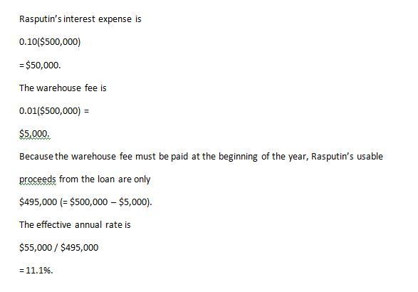 The Rasputin Brewery is considering using a public warehouse loan as part of its​ short-example-1