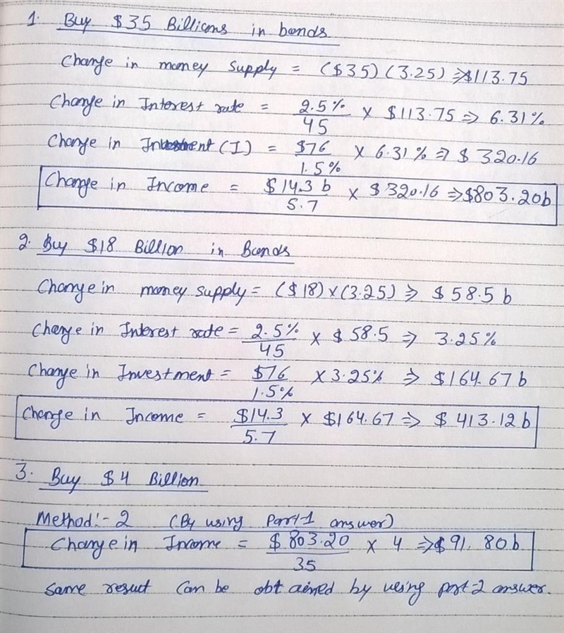 For the following five questions, assume the following characteristics of the monetary-example-1