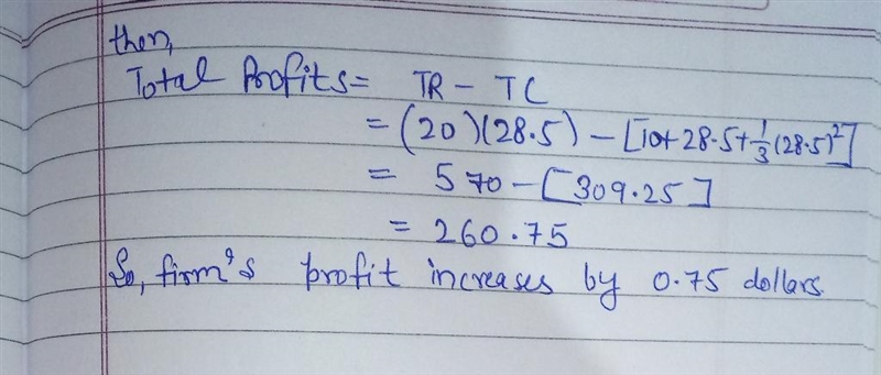 Suppose you are working for a firm producing cotton balls – an industry for which-example-2