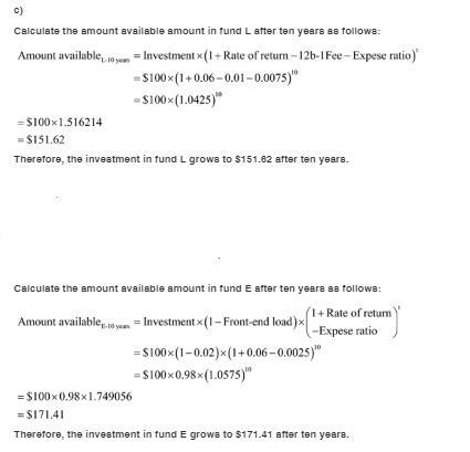 Loaded-Up Fund charges a 12b-1 fee of 1.0% and maintains an expense ratio of 0.75%. Economy-example-4