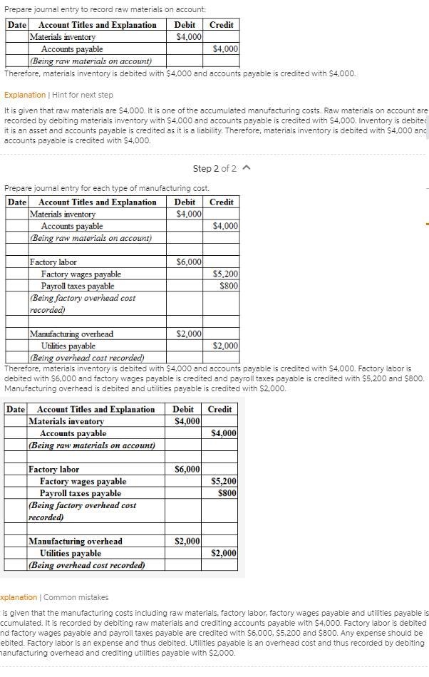 During January, its first month of operations, Flint Company accumulated the following-example-1