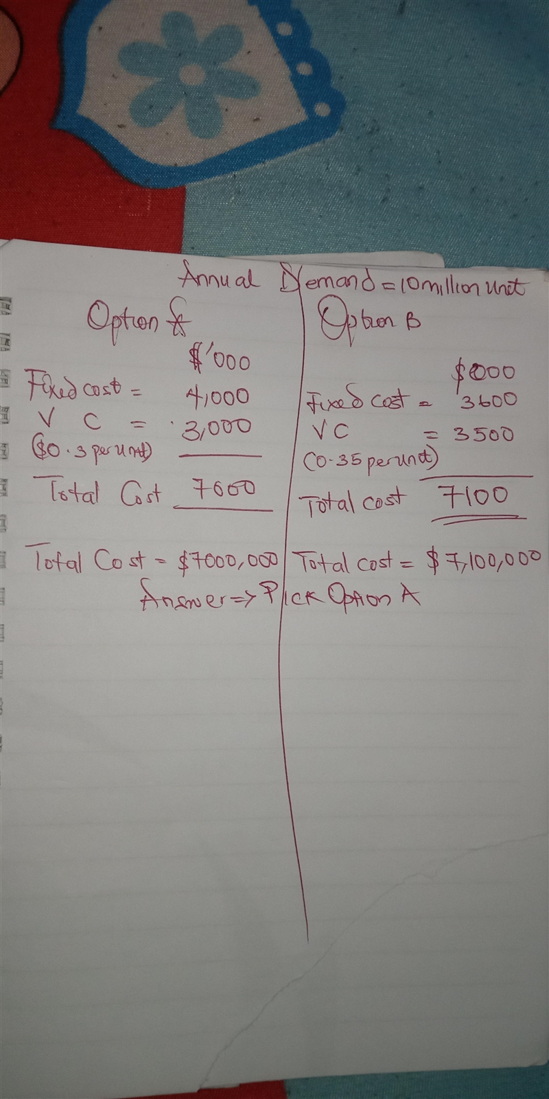 A firm is considering two location alternatives. At location A, fixed costs would-example-1