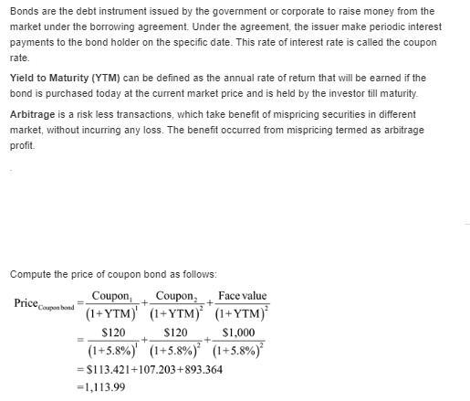 The yield to maturity (YTM) on 1-year zero-coupon bonds is 5% and the YTM on 2-year-example-1