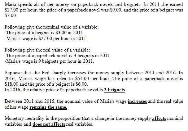 The classical dichotomy and the neutrality of moneyThe classical dichotomy is the-example-1