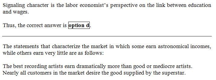 Suppose that a labor economist claims that recipients of economics PhDs gain little-example-1