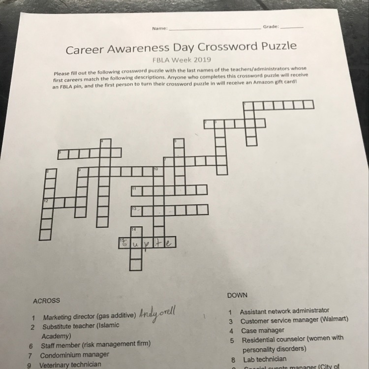 I need help with this career awareness day crossword puzzle thing, please help best-example-1