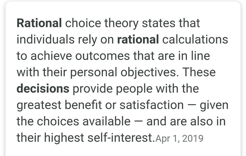 What is a rational economic decision?-example-1