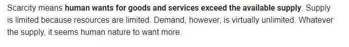 What is scarcity? A. The study of how people decide what they want B. The study of-example-1